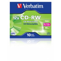 High-Performance Verbatim CD-RW DataLifePlus 8-12X 700MB (43148) – Reliable, Rewritable Storage Solution